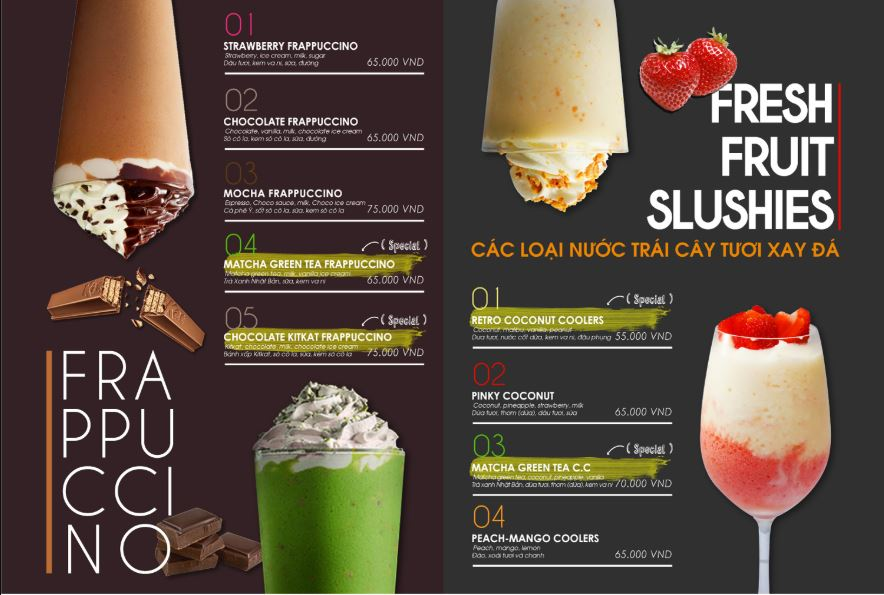 menu quan cafe